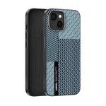 For iPhone 15 Plus ABEEL 6D Micro Relief MagSafe Magnetic Phone Case(Carbon Fiber Blue)