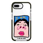 For iPhone 7 Plus / 8 Plus Simple Illustration Pattern Full Coverage Phone Case(Cool Couple A)