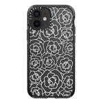 For iPhone 11 Simple Illustration Pattern Full Coverage Phone Case(Camellia B)
