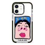 For iPhone 11 Simple Illustration Pattern Full Coverage Phone Case(Cool Couple A)