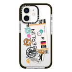 For iPhone 11 Simple Illustration Pattern Full Coverage Phone Case(Travel Ticket A)