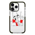 For iPhone 11 Pro Simple Illustration Pattern Full Coverage Phone Case(Happy Friend B)
