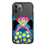 For iPhone 11 Pro Simple Illustration Pattern Full Coverage Phone Case(Personality Girl A)