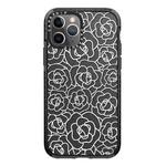 For iPhone 11 Pro Simple Illustration Pattern Full Coverage Phone Case(Camellia B)