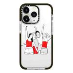 For iPhone 11 Pro Max Simple Illustration Pattern Full Coverage Phone Case(Happy Friend B)
