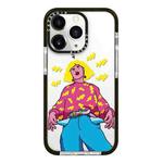 For iPhone 11 Pro Max Simple Illustration Pattern Full Coverage Phone Case(Personality Girl C)