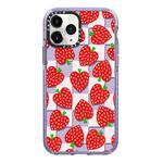 For iPhone 11 Pro Max Simple Illustration Pattern Full Coverage Phone Case(Love Strawberry)