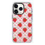 For iPhone 11 Pro Max Simple Illustration Pattern Full Coverage Phone Case(Love Strawberry Flower)