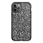For iPhone 11 Pro Max Simple Illustration Pattern Full Coverage Phone Case(Camellia B)