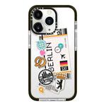For iPhone 11 Pro Max Simple Illustration Pattern Full Coverage Phone Case(Travel Ticket A)