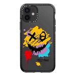 For iPhone 12 Simple Illustration Pattern Full Coverage Phone Case(Graffiti Letters A)