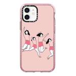 For iPhone 12 mini Simple Illustration Pattern Full Coverage Phone Case(Happy Friend A)