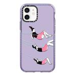 For iPhone 12 mini Simple Illustration Pattern Full Coverage Phone Case(Happy Friend C)