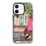 For iPhone 12 mini Simple Illustration Pattern Full Coverage Phone Case(Spring Scene E)