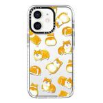 For iPhone 12 mini Simple Illustration Pattern Full Coverage Phone Case(Cute Dog Bear A)