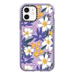 For iPhone 12 mini Simple Illustration Pattern Full Coverage Phone Case(Fresh Flower A)