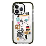 For iPhone 12 Pro Simple Illustration Pattern Full Coverage Phone Case(Travel Ticket A)