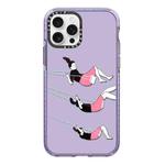 For iPhone 12 Pro Max Simple Illustration Pattern Full Coverage Phone Case(Happy Friend C)