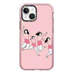 For iPhone 13 Simple Illustration Pattern Full Coverage Phone Case(Happy Friend A)