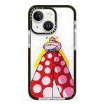 For iPhone 13 Simple Illustration Pattern Full Coverage Phone Case(Personality Girl B)