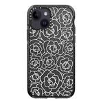 For iPhone 13 Simple Illustration Pattern Full Coverage Phone Case(Camellia B)