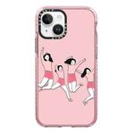 For iPhone 13 mini Simple Illustration Pattern Full Coverage Phone Case(Happy Friend A)