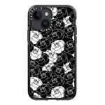 For iPhone 13 mini Simple Illustration Pattern Full Coverage Phone Case(Camellia A)