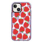 For iPhone 13 mini Simple Illustration Pattern Full Coverage Phone Case(Love Strawberry)