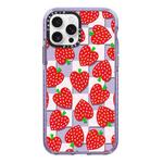 For iPhone 13 Pro Simple Illustration Pattern Full Coverage Phone Case(Love Strawberry)