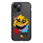 For iPhone 15 Simple Illustration Pattern Full Coverage Phone Case(Graffiti Letters A)