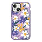 For iPhone 15 Plus Simple Illustration Pattern Full Coverage Phone Case(Fresh Flower A)