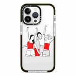 For iPhone 15 Pro Simple Illustration Pattern Full Coverage Phone Case(Happy Friend B)