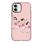 For iPhone 16 Simple Illustration Pattern Full Coverage Phone Case(Happy Friend A)