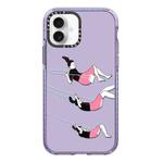 For iPhone 16 Simple Illustration Pattern Full Coverage Phone Case(Happy Friend C)