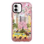 For iPhone 16 Plus Simple Illustration Pattern Full Coverage Phone Case(Spring Scene C)