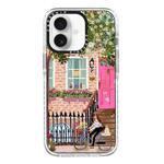 For iPhone 16 Plus Simple Illustration Pattern Full Coverage Phone Case(Spring Scene E)