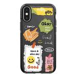 For iPhone X / XS Simple Illustration Pattern Full Coverage Phone Case(Happy Every Day D)