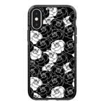 For iPhone X / XS Simple Illustration Pattern Full Coverage Phone Case(Camellia A)