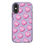 For iPhone X / XS Simple Illustration Pattern Full Coverage Phone Case(Love Club C)