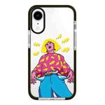 For iPhone XR Simple Illustration Pattern Full Coverage Phone Case(Personality Girl C)