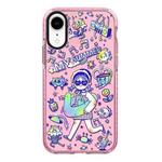 For iPhone XR Simple Illustration Pattern Full Coverage Phone Case(Summer Vacation A)