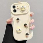 For iPhone 11 Briquettes Sliding Camshield 3D Coffee TPU Phone Case(Yellow)