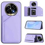 For Realme 13 Pro / 13 Pro+ 5G Skin Feel Four Card Slots Phone Case with Wrist Strap(Purple)