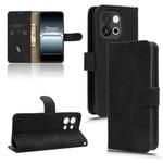 For OnePlus 13T Skin Feel Magnetic Flip Leather Phone Case(Black)