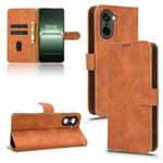 For OnePlus Ace 5 Racing Skin Feel Magnetic Flip Leather Phone Case(Brown)