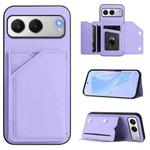 For OnePlus Nord 4 Skin Feel Four Card Slots Phone Case with Wrist Strap(Purple)