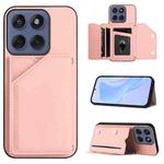 For Motorola Edge 60 Fusion / Edge 60 Skin Feel Four Card Slots Phone Case with Wrist Strap(Pink)