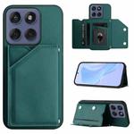 For Motorola Edge 60 Fusion / Edge 60 Skin Feel Four Card Slots Phone Case with Wrist Strap(Green)