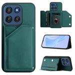 For Motorola Edge 60 Stylus 5G Skin Feel Four Card Slots Phone Case with Wrist Strap(Green)