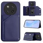 For Honor X60 Pro / X9c / Magic7 Lite Skin Feel Four Card Slots Phone Case with Wrist Strap(Blue)